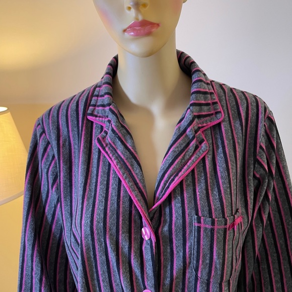 Anne Klein Striped Pajama Set Sz M - Picture 9 of 15